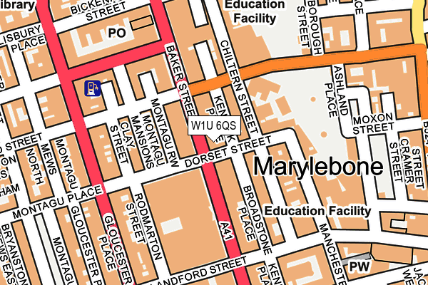 W1U 6QS map - OS OpenMap – Local (Ordnance Survey)