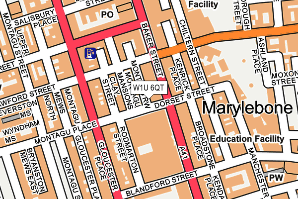 W1U 6QT map - OS OpenMap – Local (Ordnance Survey)