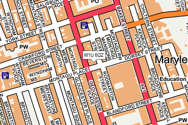 W1U 6QZ map - OS OpenMap – Local (Ordnance Survey)