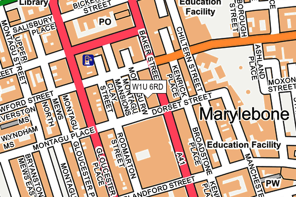 W1U 6RD map - OS OpenMap – Local (Ordnance Survey)