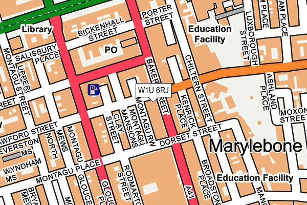 W1U 6RJ map - OS OpenMap – Local (Ordnance Survey)