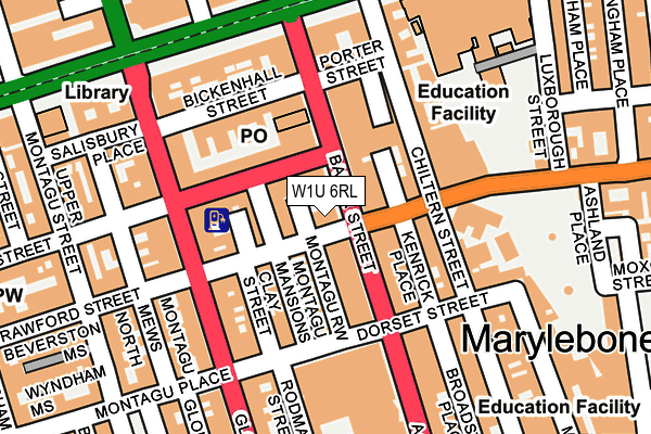 W1U 6RL map - OS OpenMap – Local (Ordnance Survey)