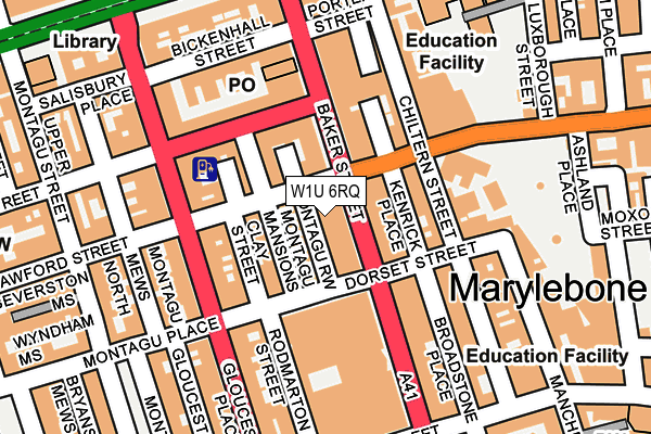 W1U 6RQ map - OS OpenMap – Local (Ordnance Survey)