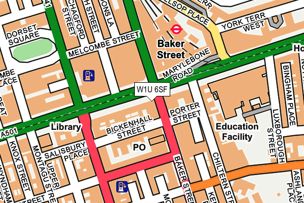 W1U 6SF map - OS OpenMap – Local (Ordnance Survey)