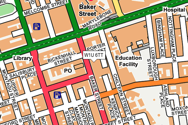 W1U 6TT map - OS OpenMap – Local (Ordnance Survey)