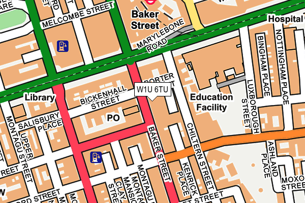 W1U 6TU map - OS OpenMap – Local (Ordnance Survey)