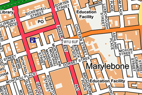 W1U 6UF map - OS OpenMap – Local (Ordnance Survey)