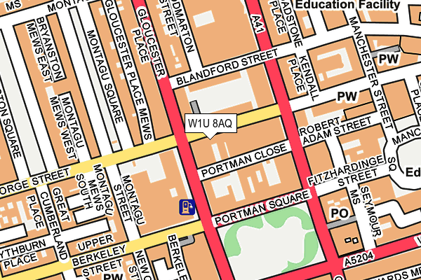 W1U 8AQ map - OS OpenMap – Local (Ordnance Survey)