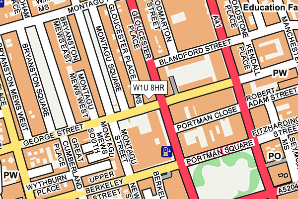 W1U 8HR map - OS OpenMap – Local (Ordnance Survey)