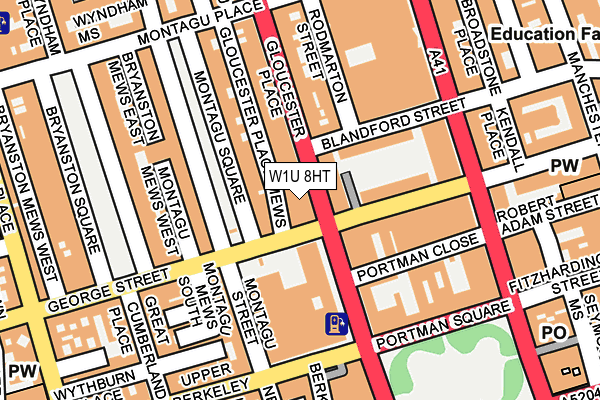 W1U 8HT map - OS OpenMap – Local (Ordnance Survey)