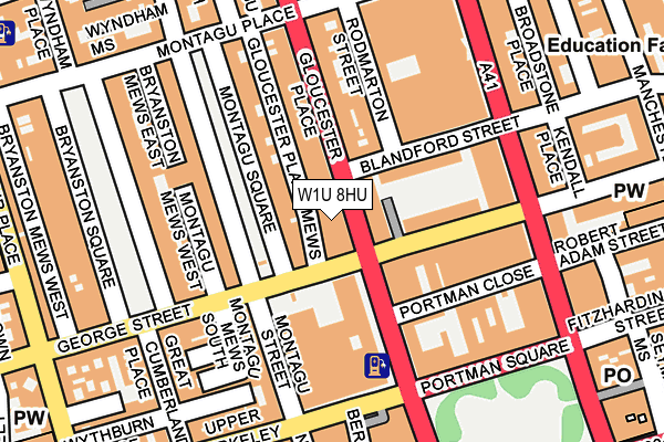 W1U 8HU map - OS OpenMap – Local (Ordnance Survey)