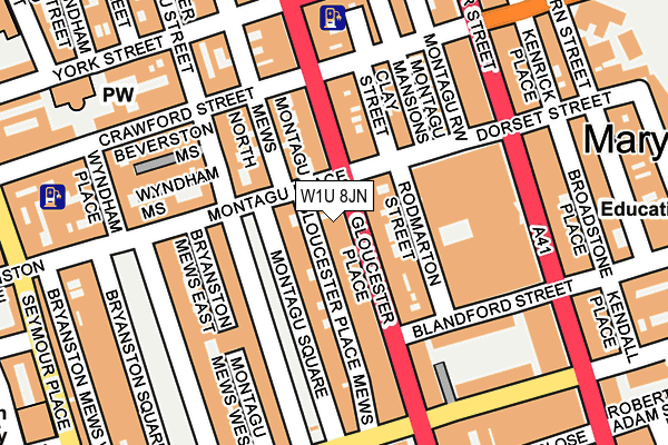 W1U 8JN map - OS OpenMap – Local (Ordnance Survey)