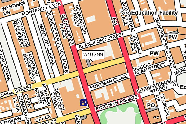 W1U 8NN map - OS OpenMap – Local (Ordnance Survey)