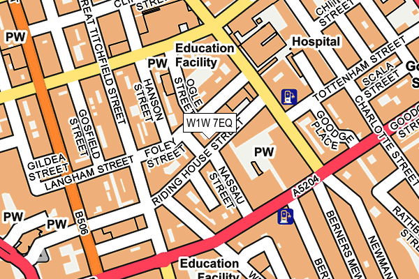 W1W 7EQ map - OS OpenMap – Local (Ordnance Survey)