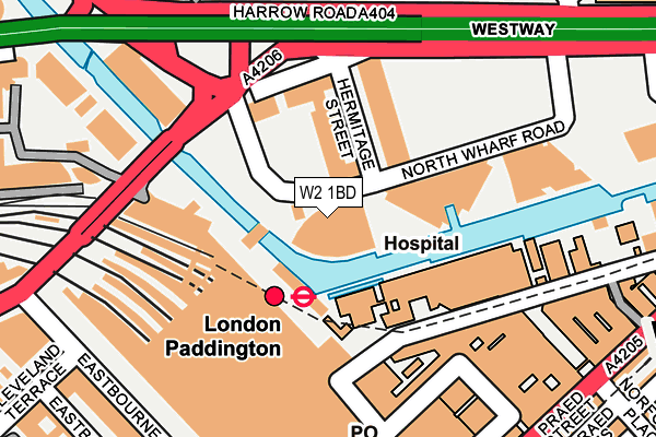 W2 1BD map - OS OpenMap – Local (Ordnance Survey)