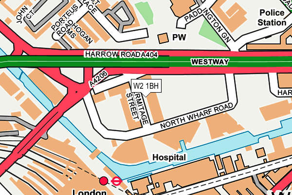 W2 1BH map - OS OpenMap – Local (Ordnance Survey)