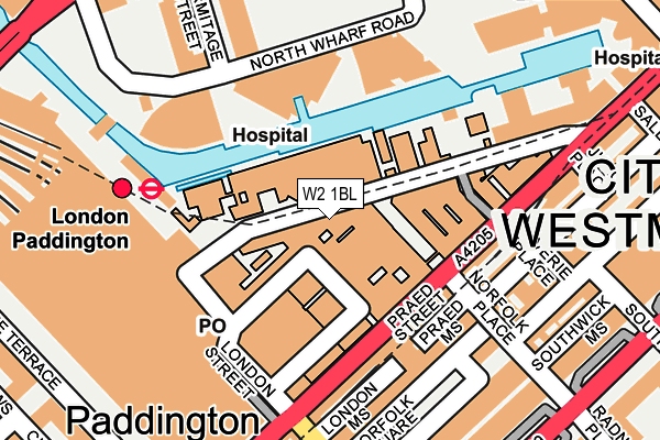 W2 1BL map - OS OpenMap – Local (Ordnance Survey)