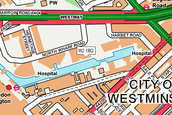 W2 1BQ map - OS OpenMap – Local (Ordnance Survey)