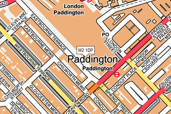 W2 1DP map - OS OpenMap – Local (Ordnance Survey)