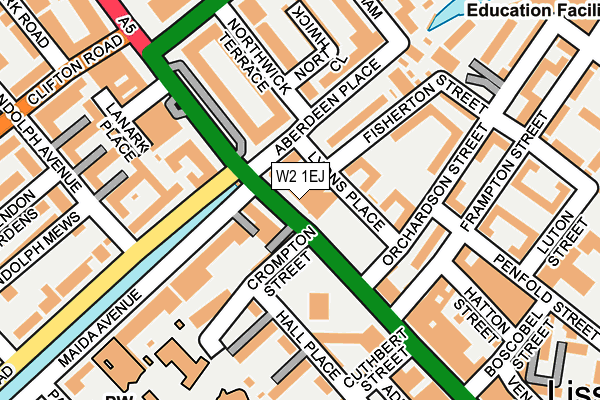 W2 1EJ map - OS OpenMap – Local (Ordnance Survey)