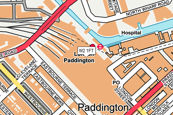 W2 1FT map - OS OpenMap – Local (Ordnance Survey)