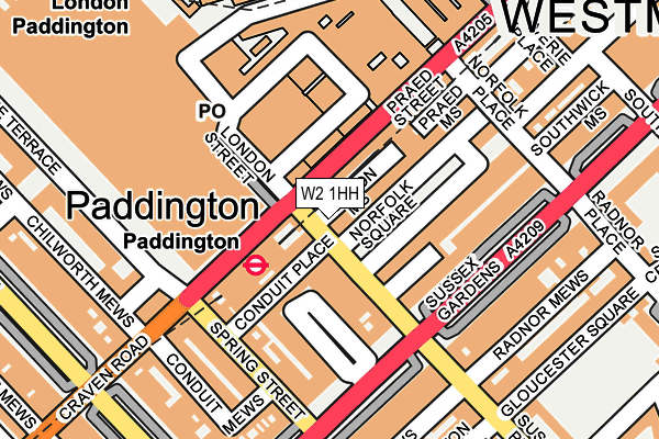 W2 1HH map - OS OpenMap – Local (Ordnance Survey)