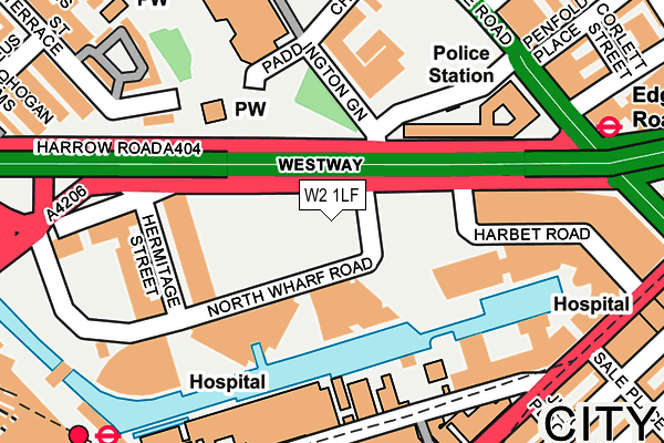 W2 1LF map - OS OpenMap – Local (Ordnance Survey)