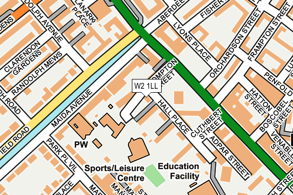 W2 1LL map - OS OpenMap – Local (Ordnance Survey)