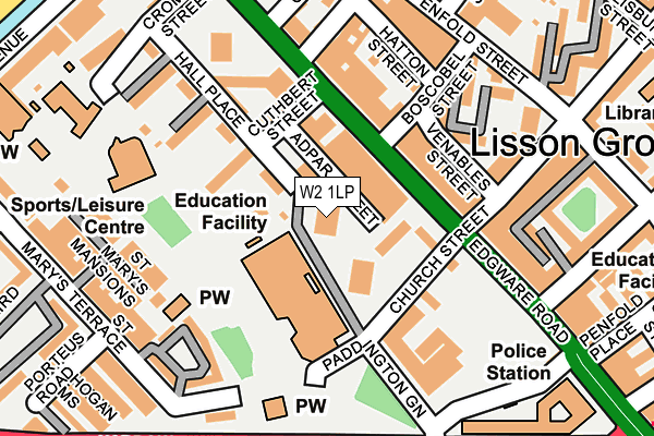 W2 1LP map - OS OpenMap – Local (Ordnance Survey)