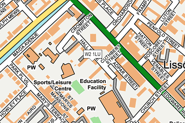 W2 1LU map - OS OpenMap – Local (Ordnance Survey)
