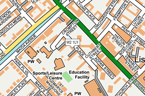 W2 1LY map - OS OpenMap – Local (Ordnance Survey)