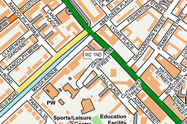 W2 1ND map - OS OpenMap – Local (Ordnance Survey)