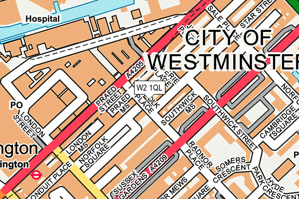 W2 1QL map - OS OpenMap – Local (Ordnance Survey)