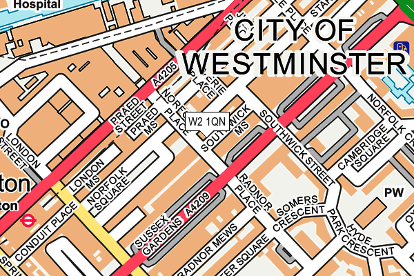 W2 1QN map - OS OpenMap – Local (Ordnance Survey)