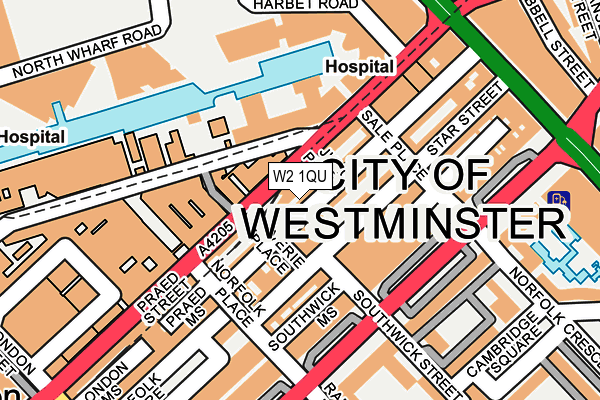 W2 1QU map - OS OpenMap – Local (Ordnance Survey)