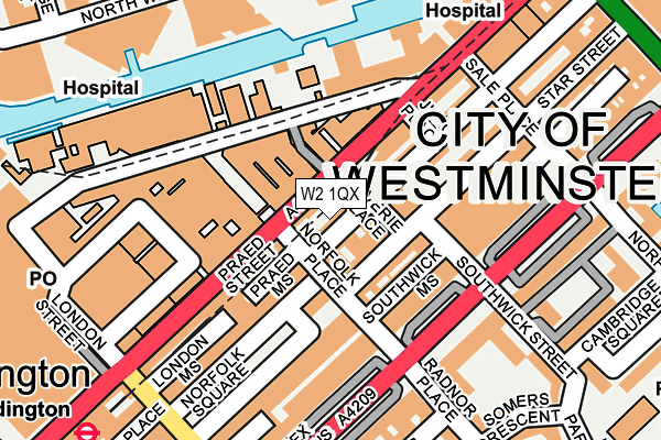 W2 1QX map - OS OpenMap – Local (Ordnance Survey)