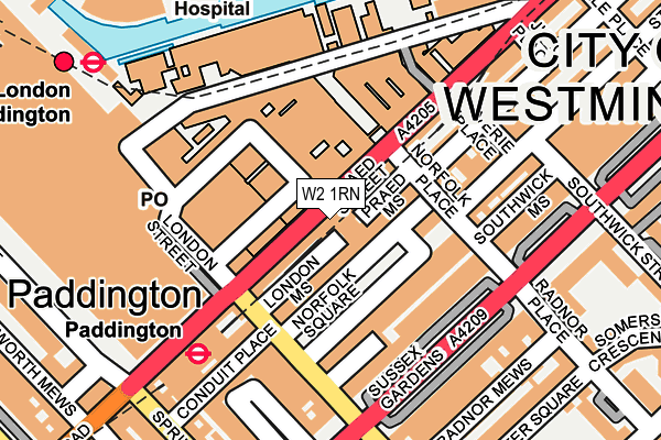 W2 1RN map - OS OpenMap – Local (Ordnance Survey)