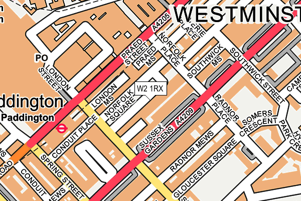 W2 1RX map - OS OpenMap – Local (Ordnance Survey)