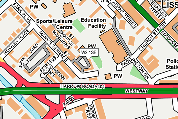 W2 1SE map - OS OpenMap – Local (Ordnance Survey)