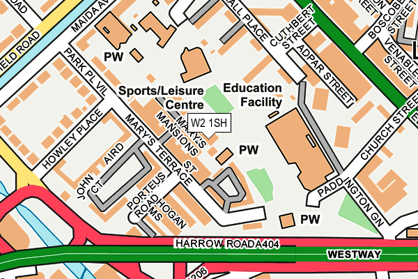 W2 1SH map - OS OpenMap – Local (Ordnance Survey)