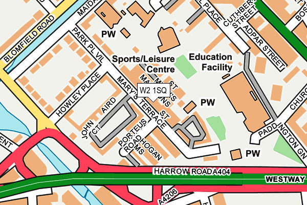 W2 1SQ map - OS OpenMap – Local (Ordnance Survey)