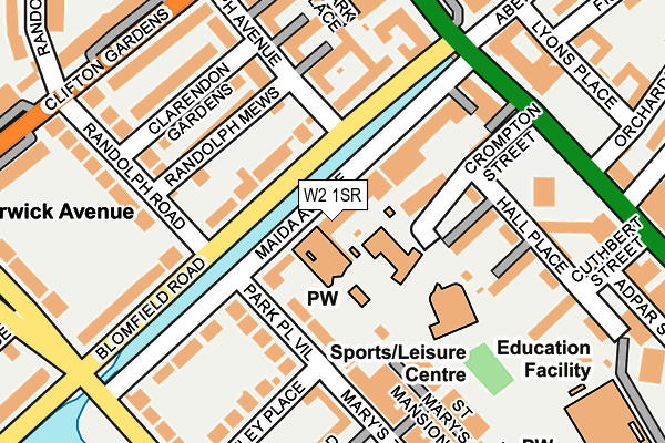 W2 1SR map - OS OpenMap – Local (Ordnance Survey)