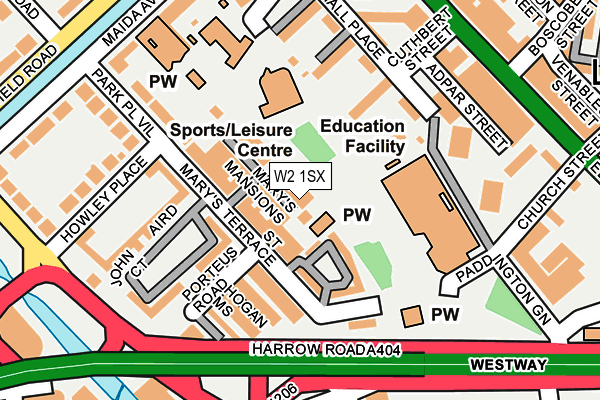 W2 1SX map - OS OpenMap – Local (Ordnance Survey)