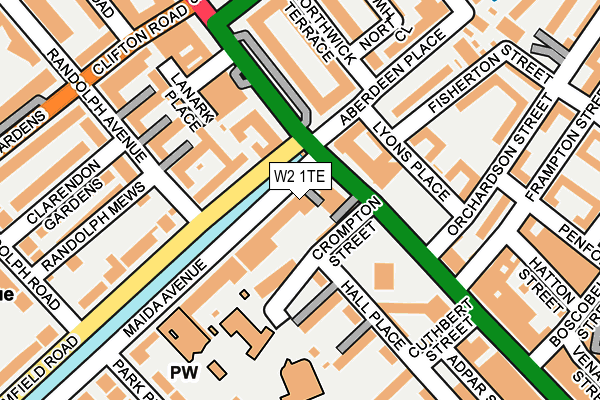 W2 1TE map - OS OpenMap – Local (Ordnance Survey)