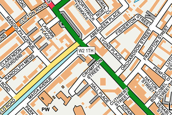 W2 1TH map - OS OpenMap – Local (Ordnance Survey)