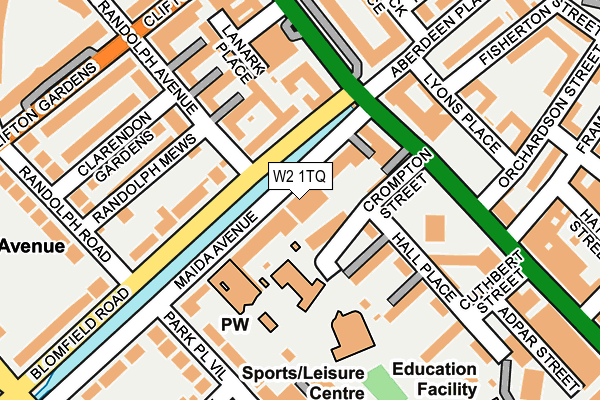 W2 1TQ map - OS OpenMap – Local (Ordnance Survey)