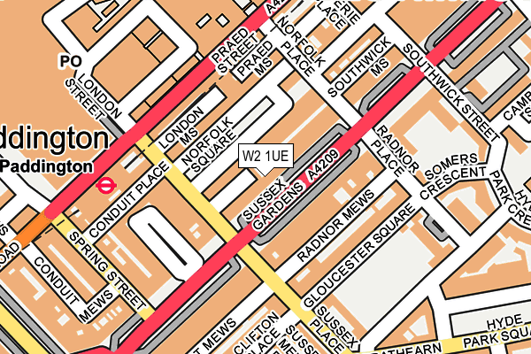 W2 1UE map - OS OpenMap – Local (Ordnance Survey)