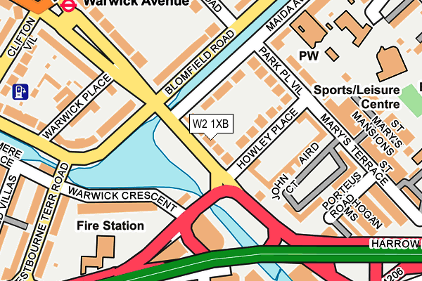 W2 1XB map - OS OpenMap – Local (Ordnance Survey)