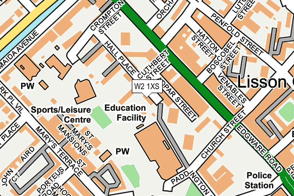 W2 1XS map - OS OpenMap – Local (Ordnance Survey)