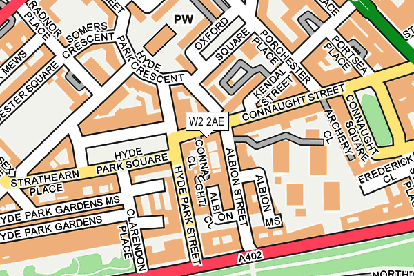 W2 2AE map - OS OpenMap – Local (Ordnance Survey)